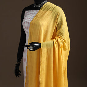 Cotton plain dupatta 10 - handcrafted