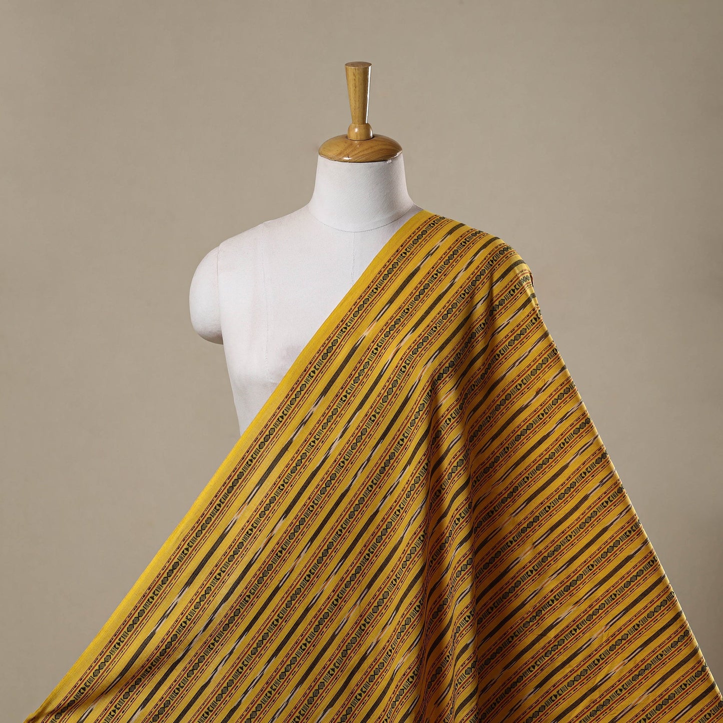 Cotton pochampally dabi ikat fabric 03 - handcrafted