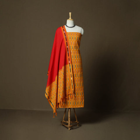 Handloom cotton pochampally ikat 3pc unstitched dress