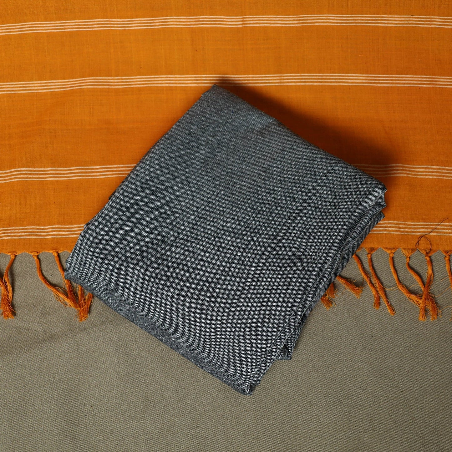Handloom cotton pochampally ikat 3pc unstitched dress