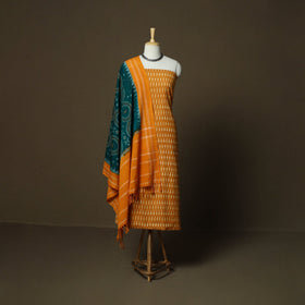Handloom cotton pochampally ikat 3pc unstitched dress