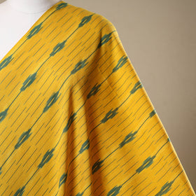 Yellow - cotton pochampally ikat fabric 13 - handcrafted