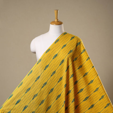 Yellow - cotton pochampally ikat fabric 13 - handcrafted