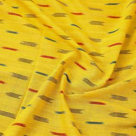  Cotton Yellow Pochampally Ikat Fabric Online in India