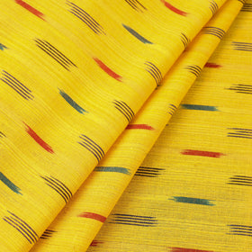  Cotton Yellow Pochampally Ikat Fabric Online in India