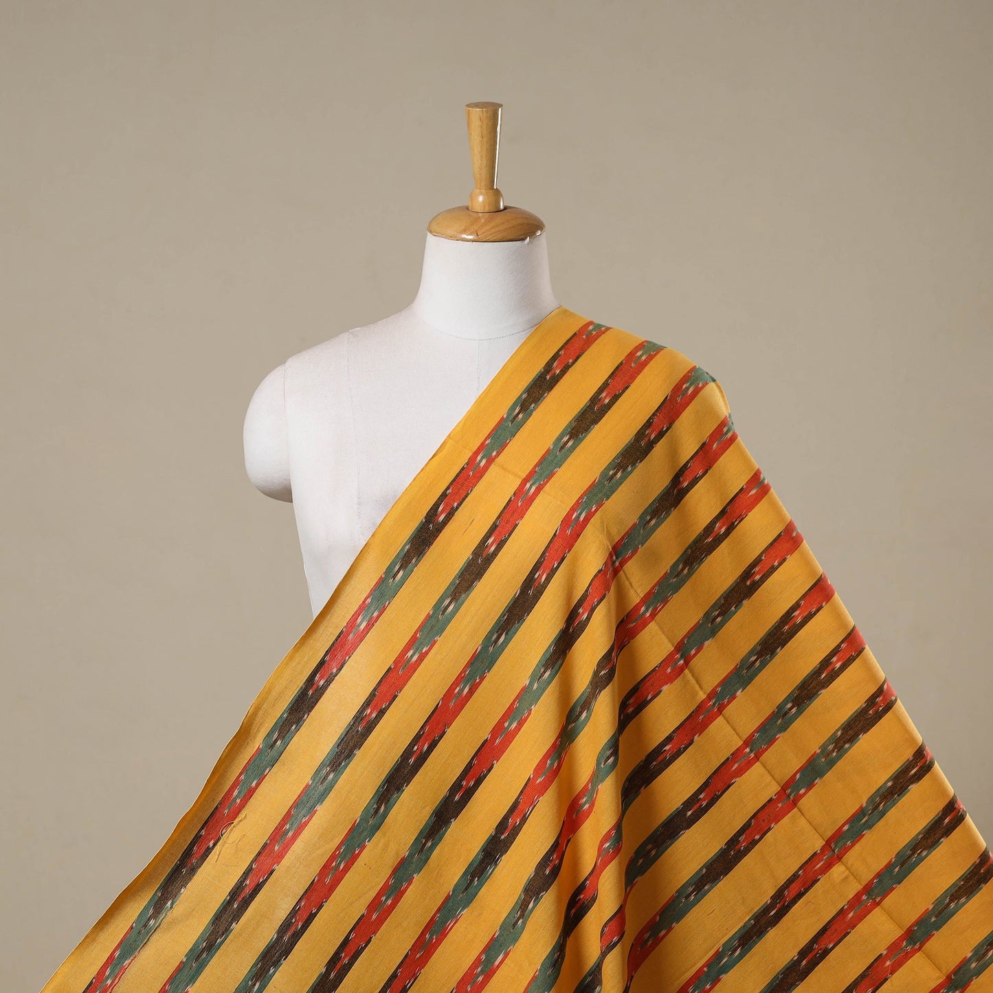 Cotton pochampally ikat fabric 20 - handcrafted