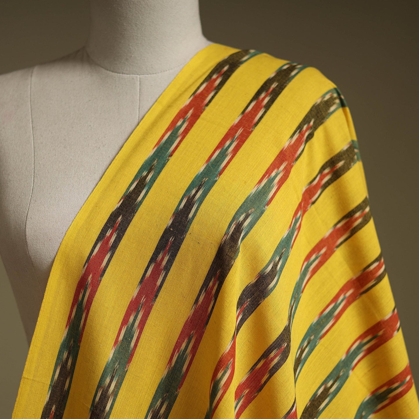 Cotton pochampally ikat fabric 22 - handcrafted