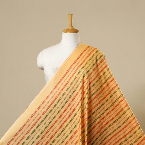Yellow - cotton sambalpuri ikat fabric 26 - handcrafted