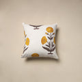 Cotton sanganeri cushion cover (16 x 16 in) 79 - handcrafted