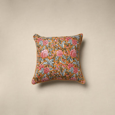 Cotton sanganeri cushion cover 17 - handcrafted