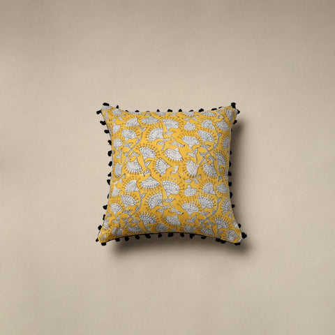 Cotton sanganeri cushion cover 18 - handcrafted