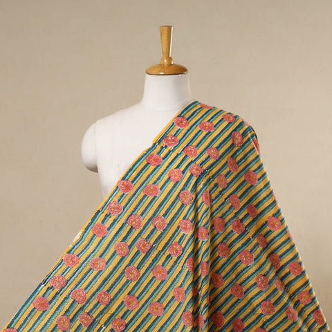 Yellow - cotton sanganeri fabric 06 - handcrafted