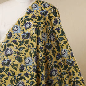 Yellow - cotton sanganeri fabric 23 - handcrafted