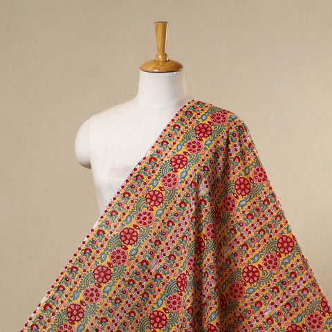 Yellow - cotton sanganeri fabric 26 - handcrafted