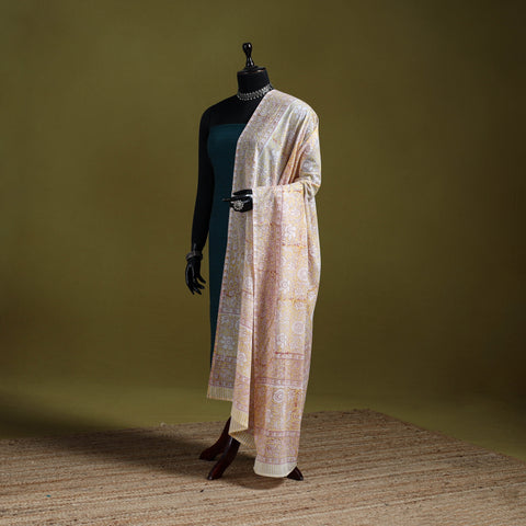 Cotton sanganeri floral dupatta 29 - handcrafted