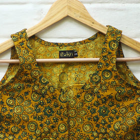 Yellow - cotton stitched blouse 06 - handcrafted