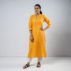  Cotton Straight Jacquard Kurta for Women