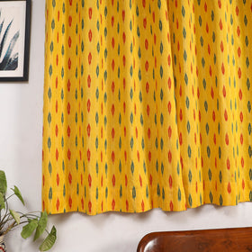 Yellow - cotton window pochampally ikat curtain (5 x 3