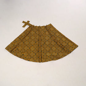 Yellow - cotton wrap around skirt 35 - handcrafted