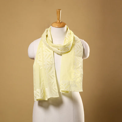  Cut Work Cotton Yellow Barmer Applique Stole