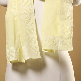  Cut Work Cotton Yellow Barmer Applique Stole