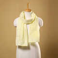 Yellow - cut work cotton barmer applique stole 16