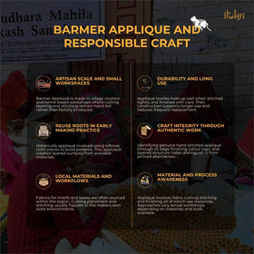 Yellow - cut work cotton barmer applique stole 18