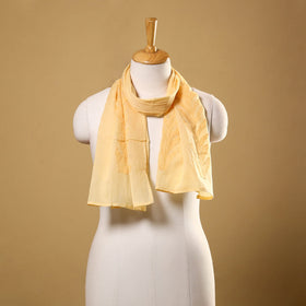 Buy Cut Work Cotton Yellow Barmer Applique Stole