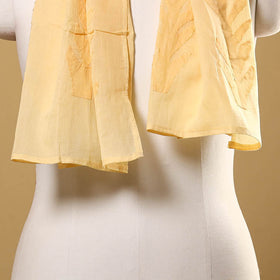 Buy Cut Work Cotton Yellow Barmer Applique Stole