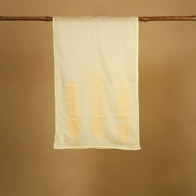 Buy Cut Work Cotton Yellow Barmer Applique Stole