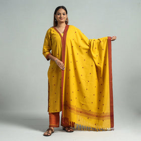 Yellow - dharwad cotton kurta with palazzo & dupatta set