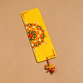 Dot art mandala handpainted wooden bookmark 09 - handcrafted