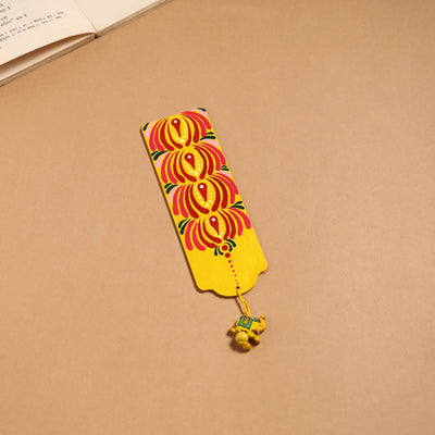 Dot art mandala handpainted wooden bookmark 11 - handcrafted