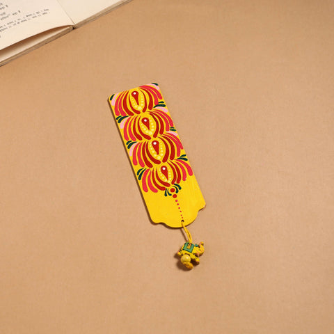 Dot art mandala handpainted wooden bookmark 11 - handcrafted