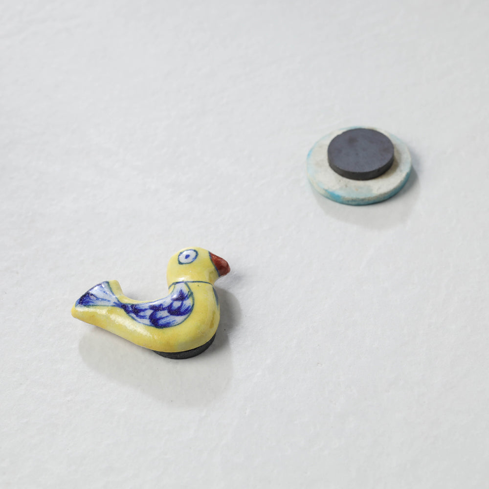  Original Blue Pottery Ceramic Tile Fridge Magnet 