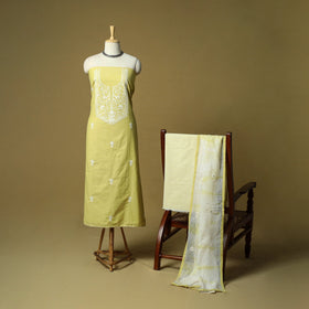 Embroidered cotton 3pc unstitched dress material 95