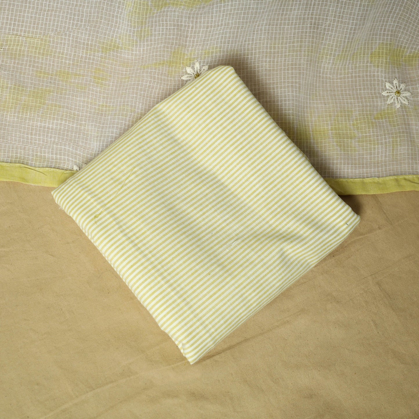 Embroidered cotton 3pc unstitched dress material 95