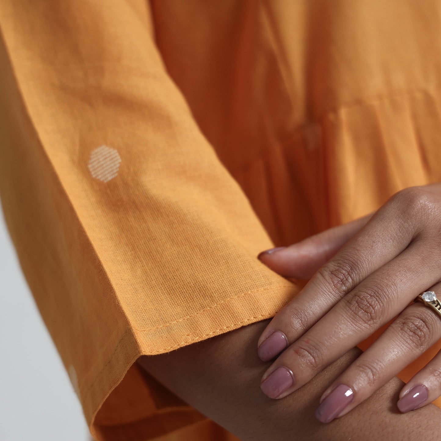 Yellow - Exquisite Jacquard Cotton Dress