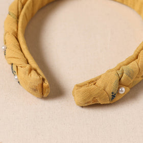 Fabart braided hair band with bead work 49 - handcrafted