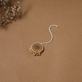 Fabart kundan earrings & maang tikka set 02 - handcrafted