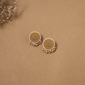Fabart kundan earrings & maang tikka set 09 - handcrafted