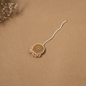 Fabart kundan earrings & maang tikka set 09 - handcrafted