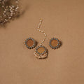 Fabart kundan earrings & maang tikka set 10 - handcrafted
