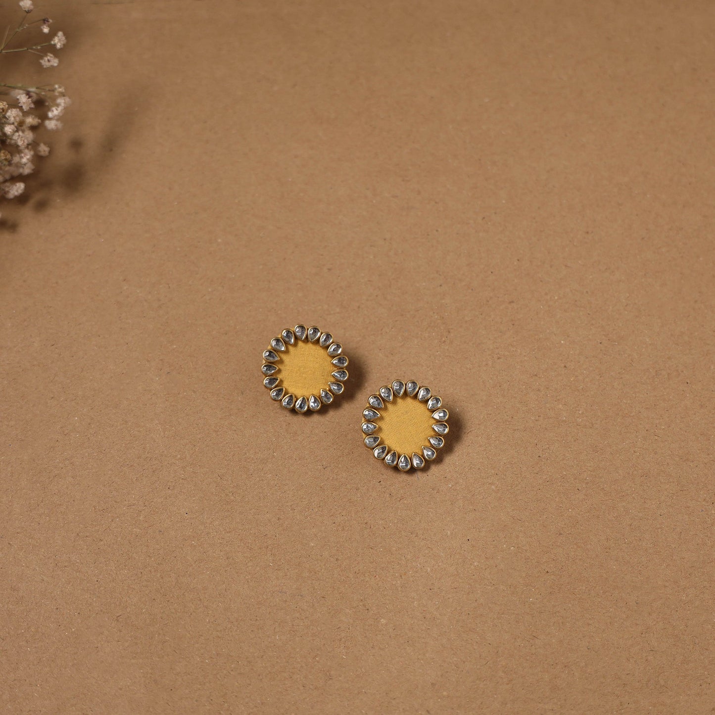 Fabart kundan earrings & maang tikka set 14 - handcrafted