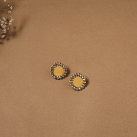 Fabart kundan earrings & maang tikka set 14 - handcrafted