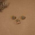 Fabart kundan earrings & maang tikka set 17 - handcrafted