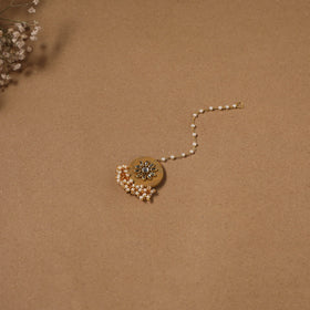 Fabart kundan earrings & maang tikka set 17 - handcrafted