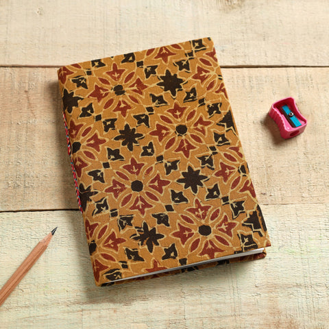  Ajrakh Fabric Cover Handmade Paper Notebook Online in India 
