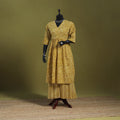 Yellow - flared cotton hand batik suit set (set of 2) 09