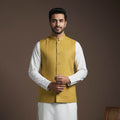 Flex cotton men plain nehru jacket 01 - handcrafted